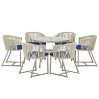 Mesa E 6 Cadeiras De Jantar Noronha Fendi E10 Trama Original Rami - 1