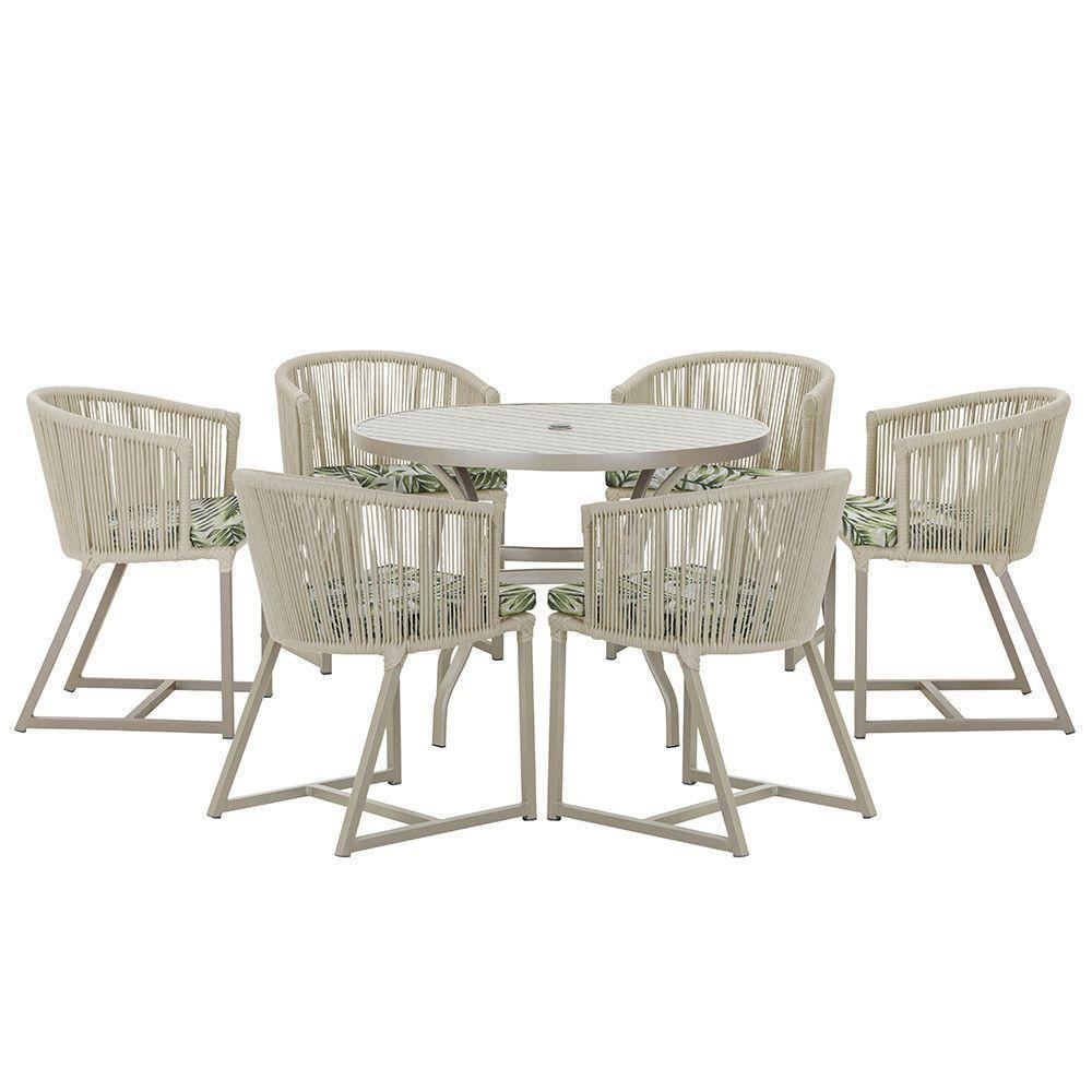 Mesa E 6 Cadeiras De Jantar Noronha Fendi E5 Trama Original Rami - 1