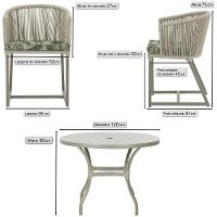 Mesa E 6 Cadeiras De Jantar Noronha Fendi E5 Trama Original Rami