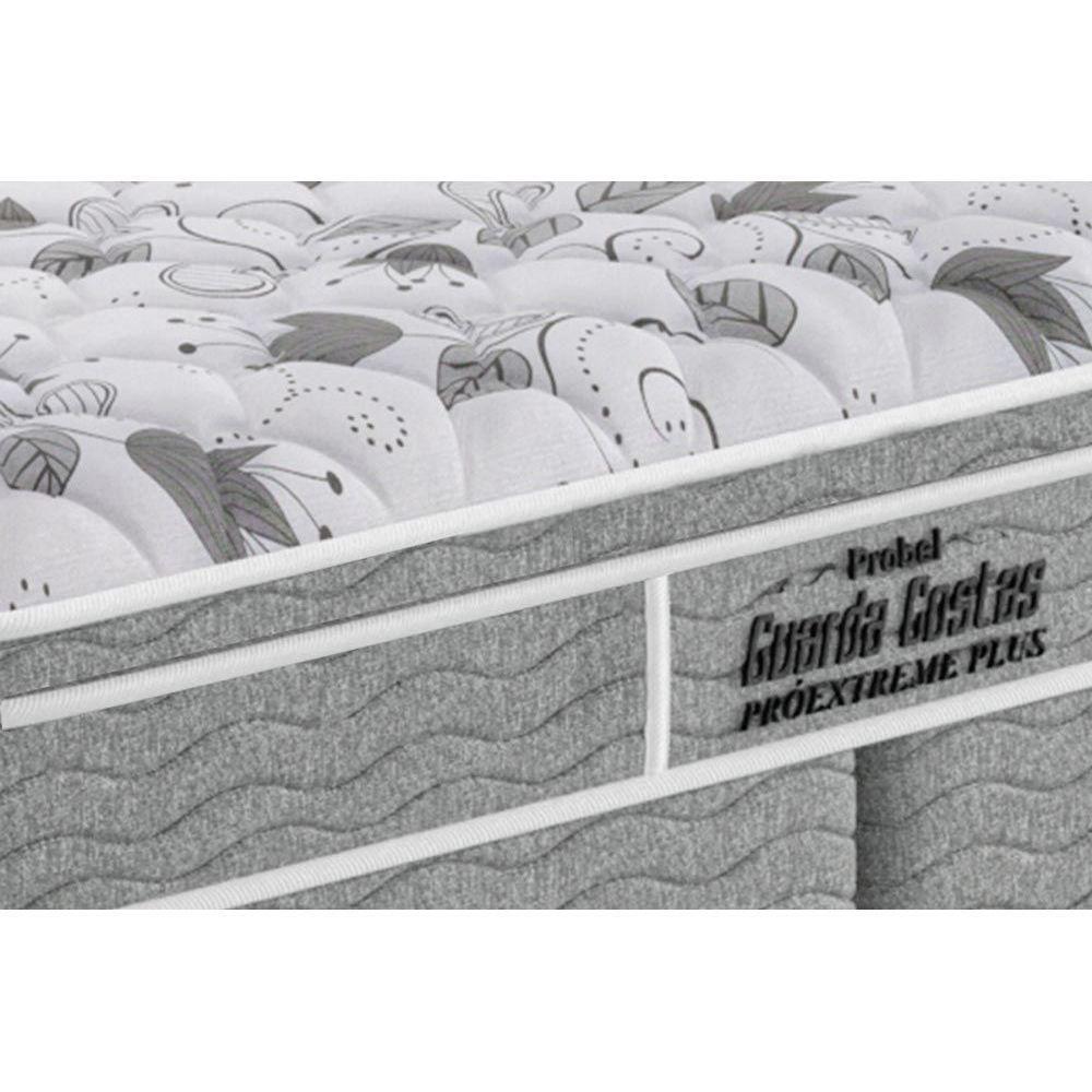Cama Box Baú King: Colchão Ortopédico Probel D45 Guarda Costas Próextreme Plus + Base Crc Suede Gray (193x203) - 3