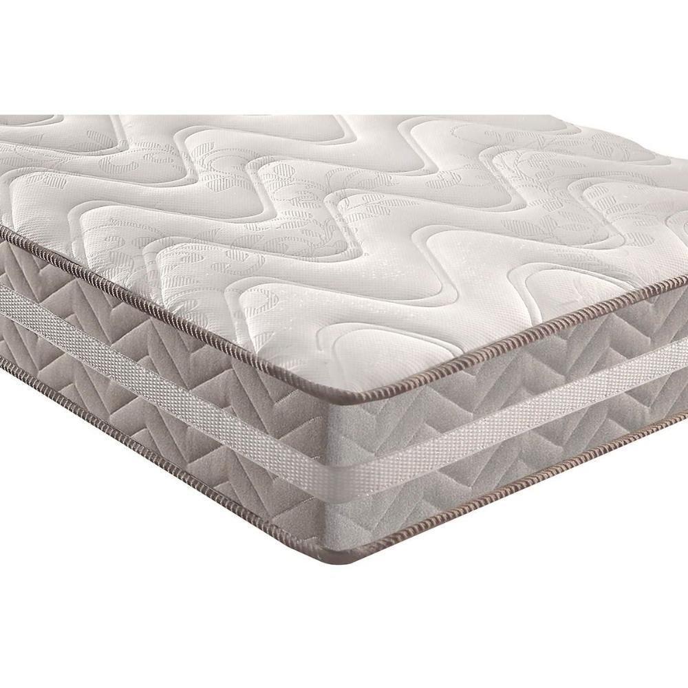 Conjunto Box Baú King: Colchão Espuma Paropas D33 D45- Pro Sono Double Face Prata + Base Crc Courano White (193x203) - 5