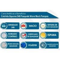 Conjunto Box Baú Casal: Colchão Espuma Paropas D45 Pasquale Wave Black + Base Crc Suede Black (138x188) - 3