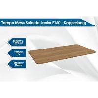 Sala De Jantar Duina Com Tampo De Madeira 160cm E 6 Cadeiras Holanda Niquel Freijó Courano Marrom - 2