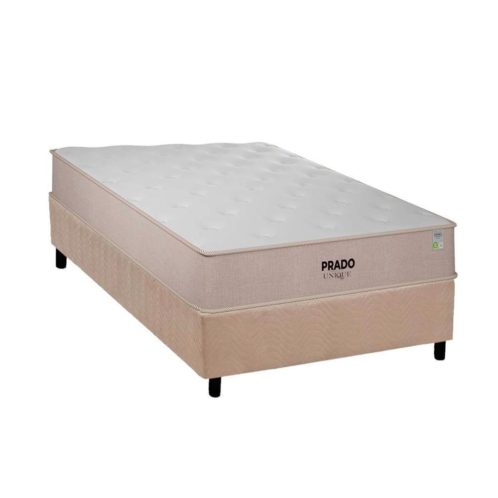 Conjunto Box Solteiro: Colchão Espuma Plumatex D28 Prado + Base Crc Suede Clean (88x188) - 1