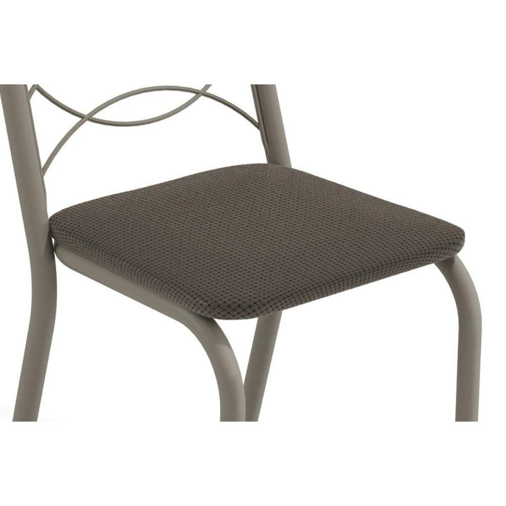 Sala De Jantar Duina Com Tampo De Madeira 160cm E 6 Cadeiras Holanda Niquel Freijó Courano Branco - 7