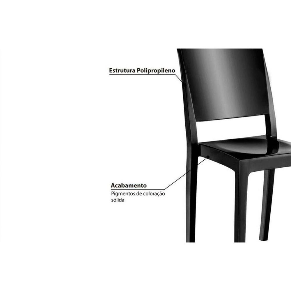 Sala De Jantar Reno Com Tampo De Vidro 90x90cm E 4 Cadeiras Hydra Plus Cromada Capuccino - 4