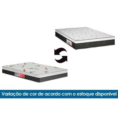 Conjunto Box Queen: Colchão Espuma Plumatex D28 Anatômico Falcon Ultra Firme + Base Crc Suede Black (158x198)