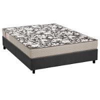 Conjunto Box Viúva: Colchão Espuma Ortobom D26 Physical Ultra Resistente + Base Crc Suede Gray (128x188) - 1