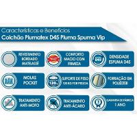 Colchão Casal Molas Pocket Ensacadas Master D45 Pluma Spuma Vip (138x188x24) - Plumatex - 2