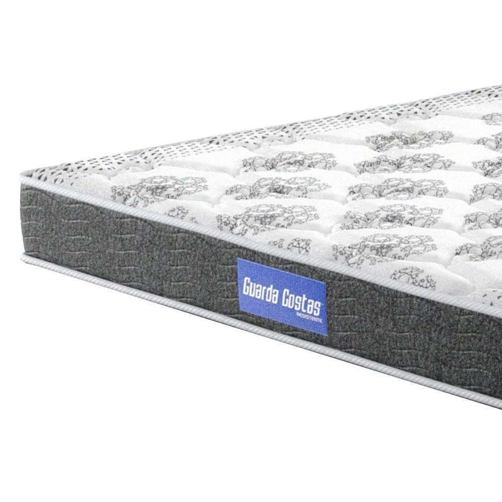 Conjunto Box Baú Queen: Colchão Espuma Probel D20 Guarda Costas Resistente Black + Base Crc Suede Gray (158x198) - 5