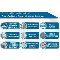 Conjunto Box King: Colchão Molas Paropas Ensacadas Basic + Base Crc Suede Clean (193x203) - 3