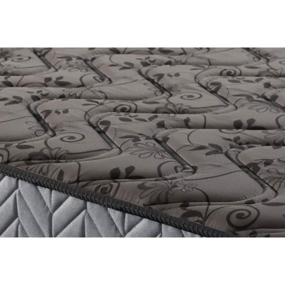 Conjunto Box Casal: Colchão Espuma Paropas Compact Ag 65 - D23 Royalle Rústico Prata + Base Crc Suede Black (138x188) - 3