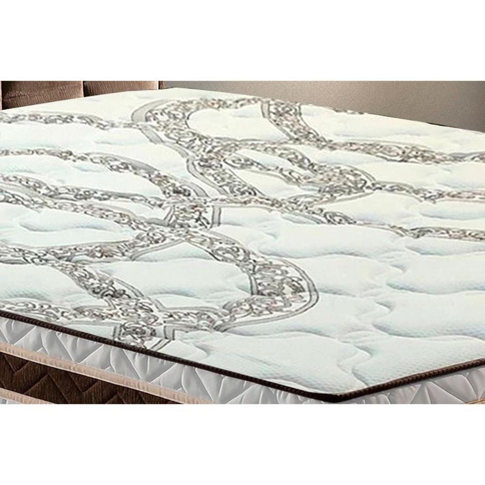 Conjunto Box Baú Queen: Colchão Espuma Paropas Resiste Double Face Ag D45 + Base Crc Suede Brown (158x198) - 6