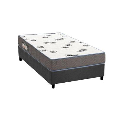 Conjunto Box Solteiro: Colchão Espuma Ortobom D33 Light Saúde + Base Crc Suede Gray (78x188)