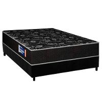 Conjunto Box Casal: Colchão Espuma Plumatex D28 Isopluma + Base Crc Suede Black (138x188) - 1