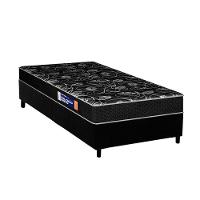 Conjunto Box Solteiro: Colchão Espuma Plumatex D28 Isopluma Vip + Base Crc Suede Black (88x188) - 1