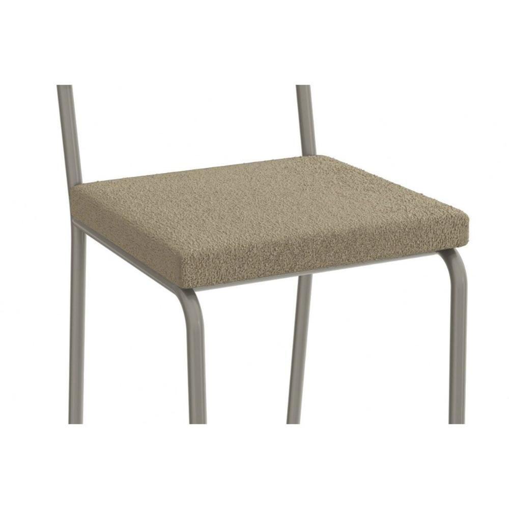 Sala De Jantar Duina Com Tampo De Madeira 160cm E 6 Cadeiras Zaria Niquel Freijó Suede Bege - 8