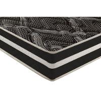 Conjunto Box Solteiro: Colchão Anatômico Paropas D28 - Master Ag80 Black Double Face 25 + Base Crc Suede Black (88x188)