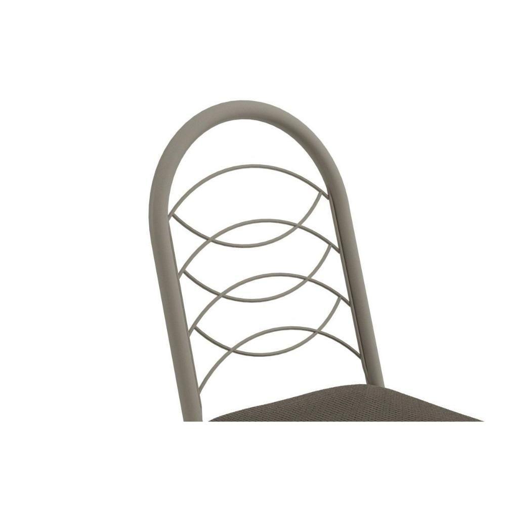 Sala De Jantar Duina Com Tampo De Madeira 160cm E 6 Cadeiras Holanda Niquel Freijó Courano Branco - 5