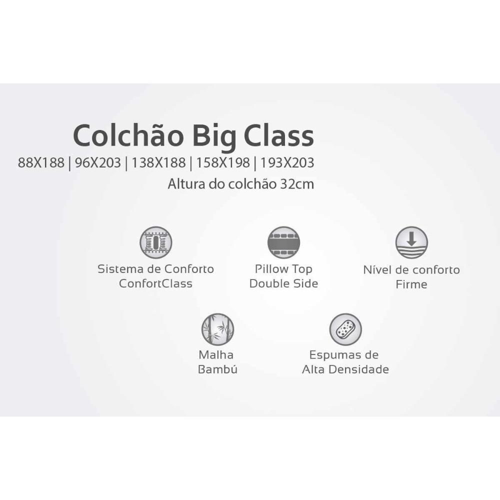 Colchão Casal Molas Conforclass Big Class Pillow Top (138x188x32) - Herval - 2