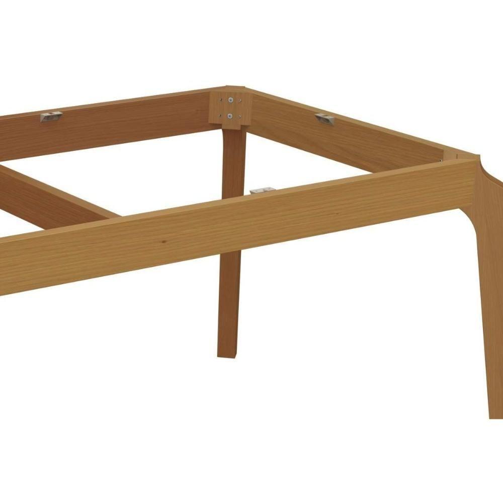 Mesa Para Cozinha Petra Com Tampo Madeirado Com Vidro 100x200cm Carvalho Preto Fosco Vidro Preto Kappesberg - 6