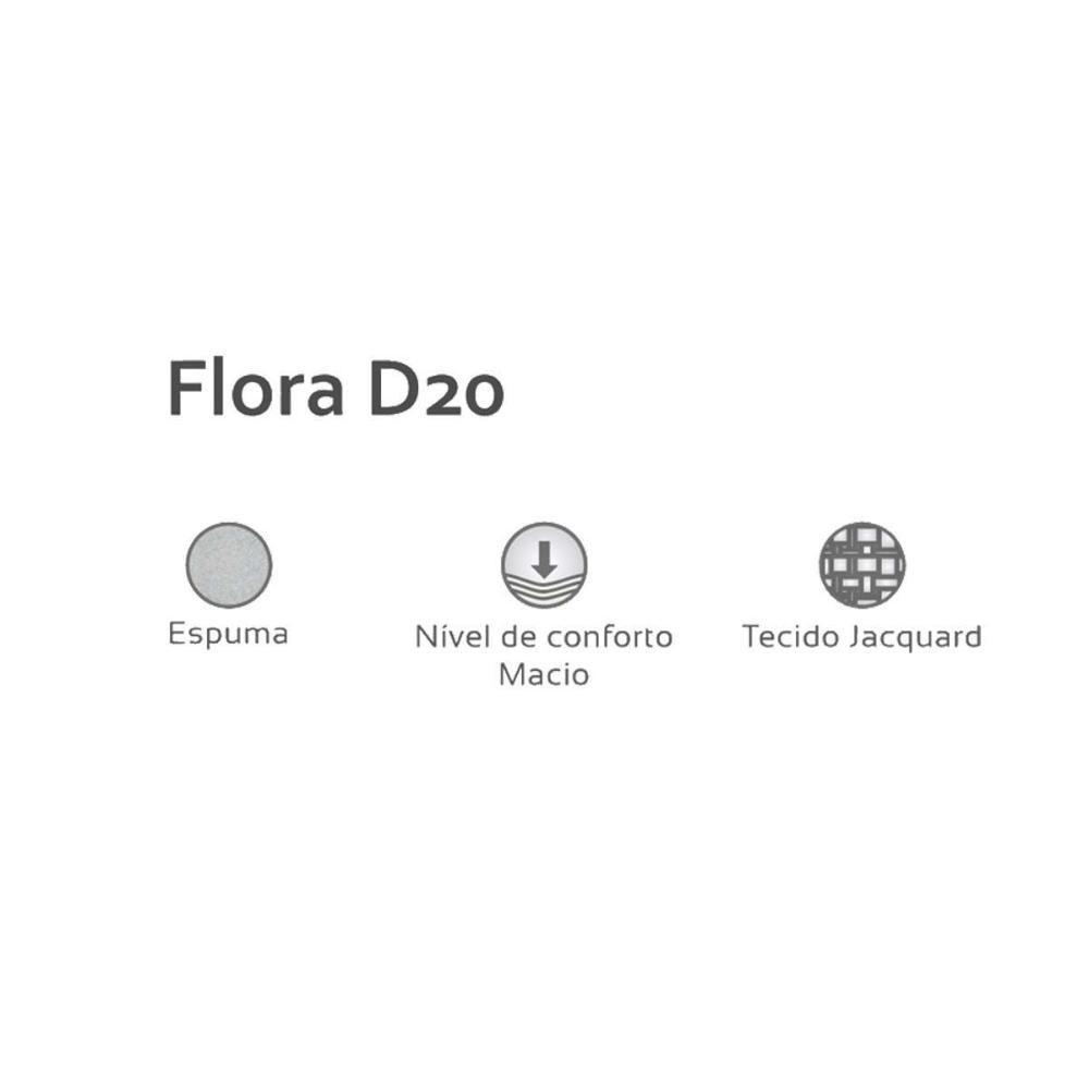 Colchão Viúva Espuma D20 Flora Liso (128x188x12) - Herval - 5