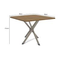 Mesa Para Cozinha Volga Com Tampo 90cm Preto Fosco Nogueira Kappesberg - 3