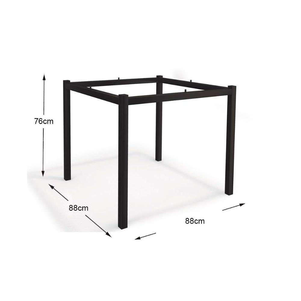 Mesa Para Cozinha Reno Com Tampo 90cm Preto Nogueira Kappesberg - 2