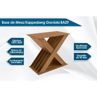 Mesa Para Cozinha Graviola Com Tampo Madeirado Com Vidro 90x170cm Nogueira Preto Fosco Vidro Preto Kappesberg - 2