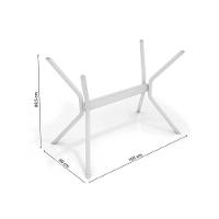 Mesa Para Cozinha Loire Aço Com Tampo Madeirado 136x90cm Cromada Nogueira Kappesberg - 2