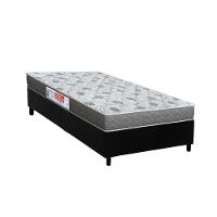 Conjunto Box Solteiro: Colchão Espuma Orthoflex D45 Comfortpedic + Base Crc Suede Black (88x188) - 1