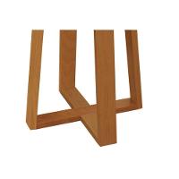 Mesa Para Cozinha Elma Madeira Maciça Com Tampo Madeirado Com Vidro 135x105cm Carvalho Off White Kappesberg - 3