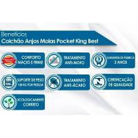 Cama Box Baú: Colchão Molas Ensacadas King Best Clean + Base Crc Suede Clean (193x203) - 5