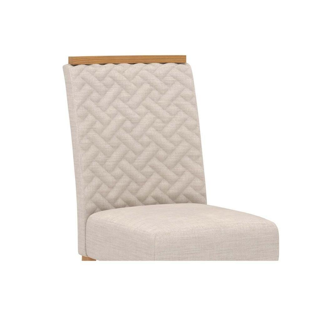 Kit 6 Cadeiras Sala Jantar Malu 6 Un Nature Suede Light Marrom Amendoa - 2