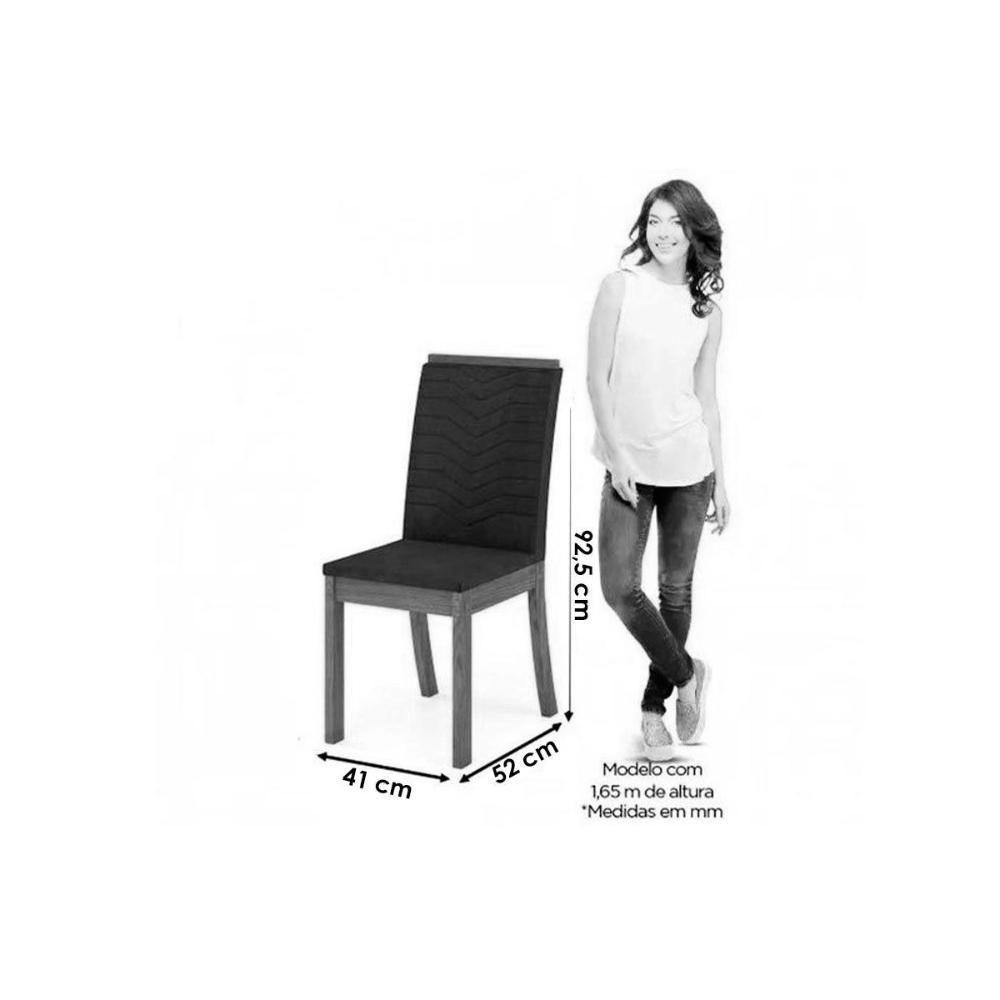 Conjunto Mesa Sala Jantar Orus Com Tampo Madeirado 120x80cm E 4 Cadeiras Isa Nature Off White Linho Bege Henn - 3