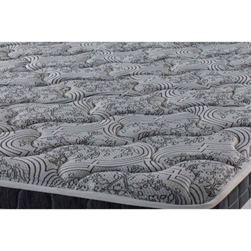 Cama Box Baú Queen: Colchão Molas Ensacadas Black Grafite + Base Crc Suede Gray (158x198) - 6