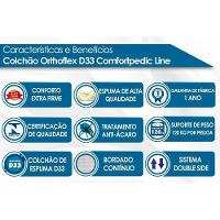 Conjunto Box Casal: Colchão Espuma Orthoflex D33 Comfortpedic + Base Crc Suede Clean (138x188)