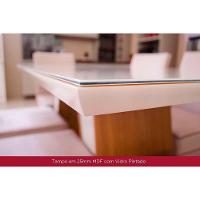 Conjunto Mesa Sala Jantar Luiza Com Tampo De Vidro 120x80cm E 4 Cadeiras Vita Nature Off White Linho Bege Henn - 10