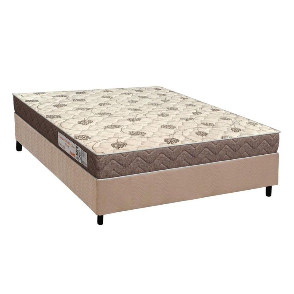 Conjunto Box Casal: Colchão Espuma Orthoflex D28 Comfortpedic+ Base Crc Suede Clean (138x188) - 1