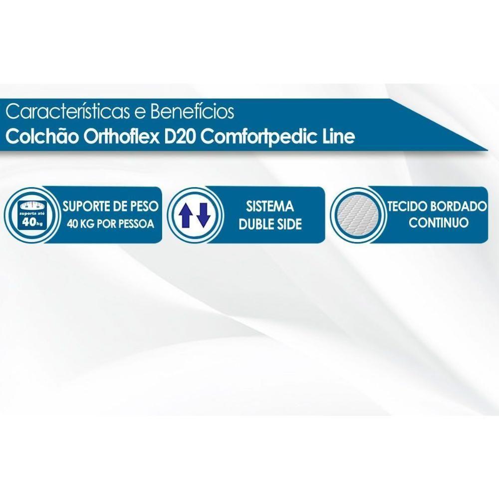 Colchão Casal Espuma D20 Comfortpedic Line (138x188x13) - Orthoflex - 3