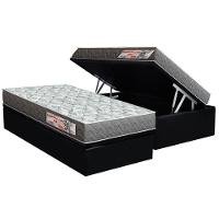 Conjunto Box Baú Solteiro: Colchão Espuma Orthoflex D23 Comfortpedic + Base Crc Suede Black (88x188) - 1