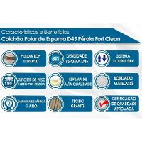 Cama Box Baú Casal: Colchão Espuma D45 Polar Pérola Fort + Base Crc Suede Clean (138x188) - 2