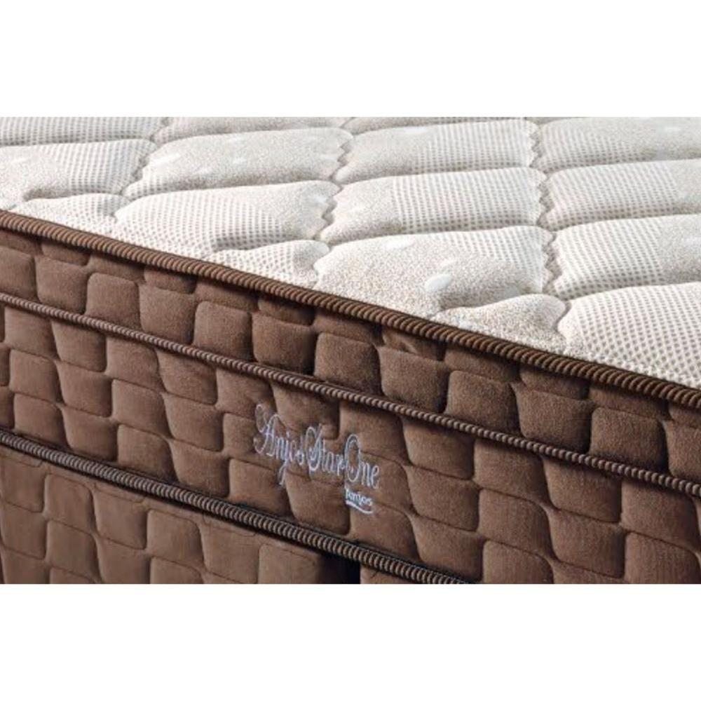 Conjunto Box Casal: Colchão Espuma D28 - Ag65 Anjos Star + Base Crc Suede Black (138x188) - 5