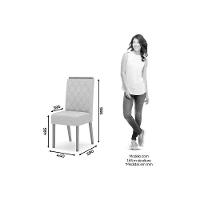 Kit 6 Cadeiras Sala Jantar Nina 6 Un Nature Suede Light Linho