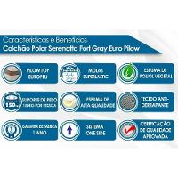 Cama Box Baú Queen: Colchão Molas Ensacadas Polar Superlastic Serenatta + Base Crc Suede Gray (158x198) - 2