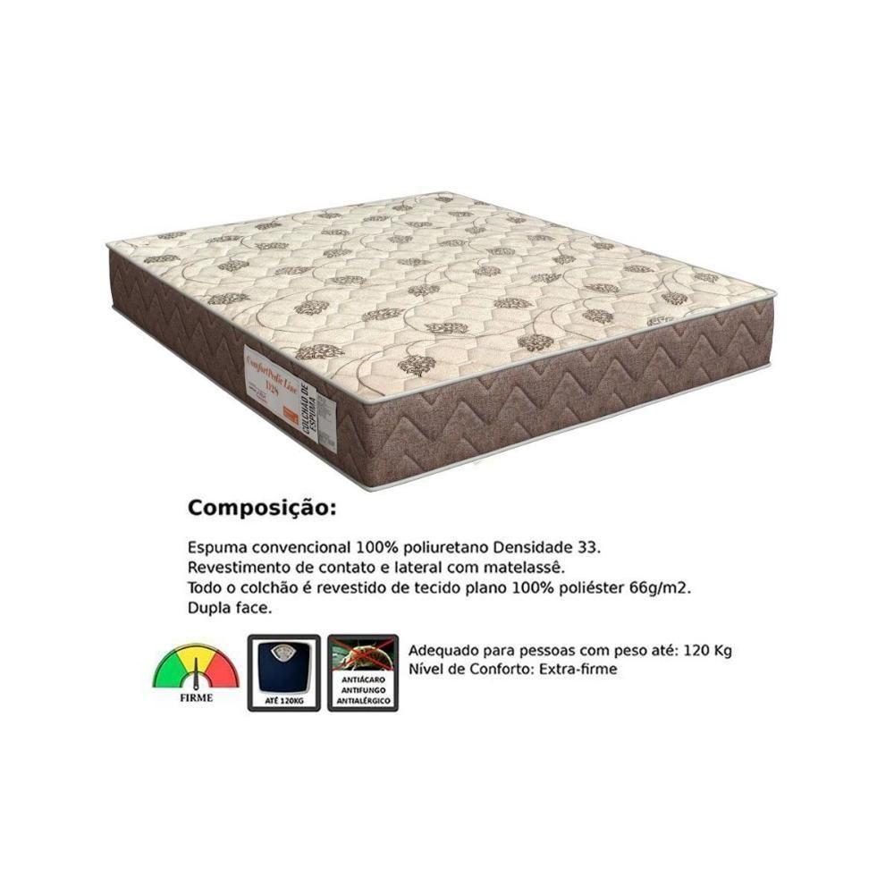 Conjunto Box Queen: Colchão Espuma Orthoflex D28 Comfortpedic+ Base Crc Suede Clean (158x198) - 3