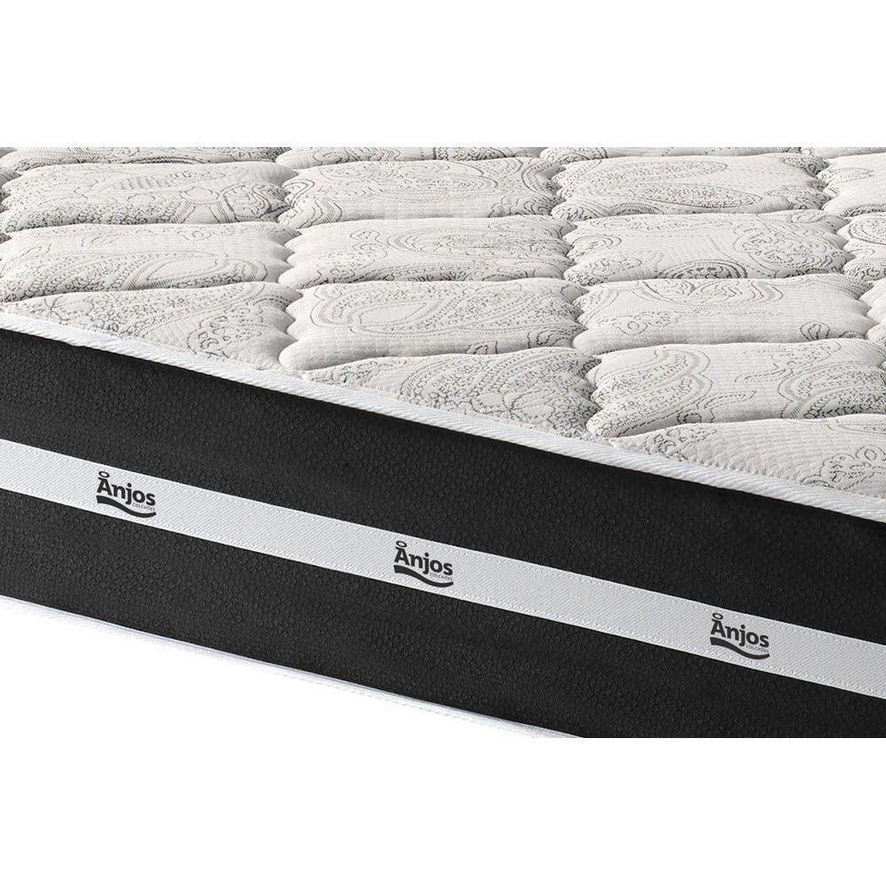 Cama Box Baú Casal: Colchão Molas Ensacadas Superlastic Classic + Base Crc Suede Black (138x188) - 4