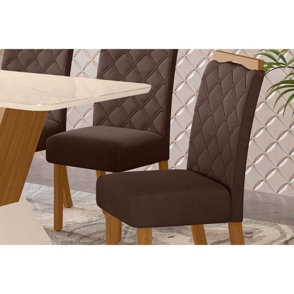 Kit 6 Cadeiras Sala Jantar Bella 6 Un Nature Linho - 8