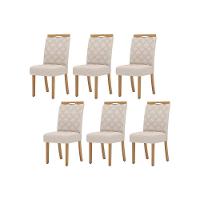 Kit 6 Cadeiras Sala Jantar Bella 6 Un Nature Linho - 1
