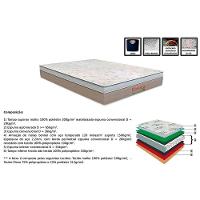 Cama Box Baú Casal: Colchão Molas Bonnel Orthoflex Florença + Base Crc Suede Clean (138x188)